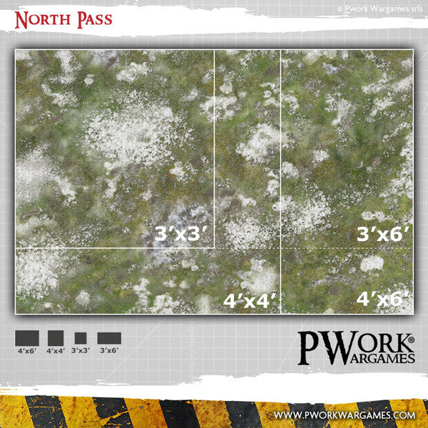 PWork - North Pass - Wargames Terrain Mat - 22X30"