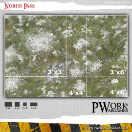 PWork - North Pass - Wargames Terrain Mat - 4X6'