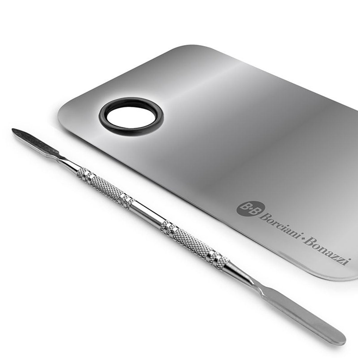 Borciani e Bonazzi - Rectangular Steel Palette with Spatula