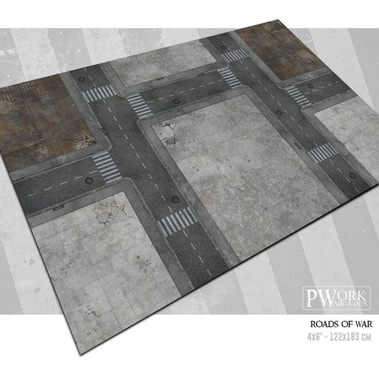 PWork - Roads of War - Wargames Terrain Mat - 44X30"