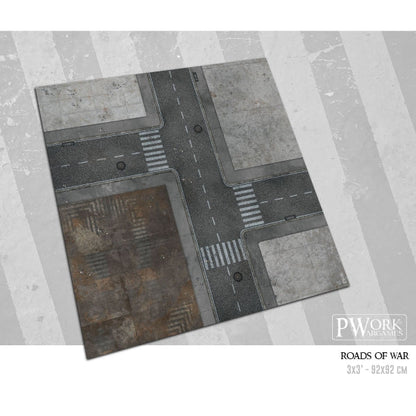 PWork - Roads of War - Wargames Terrain Mat - 44X30"