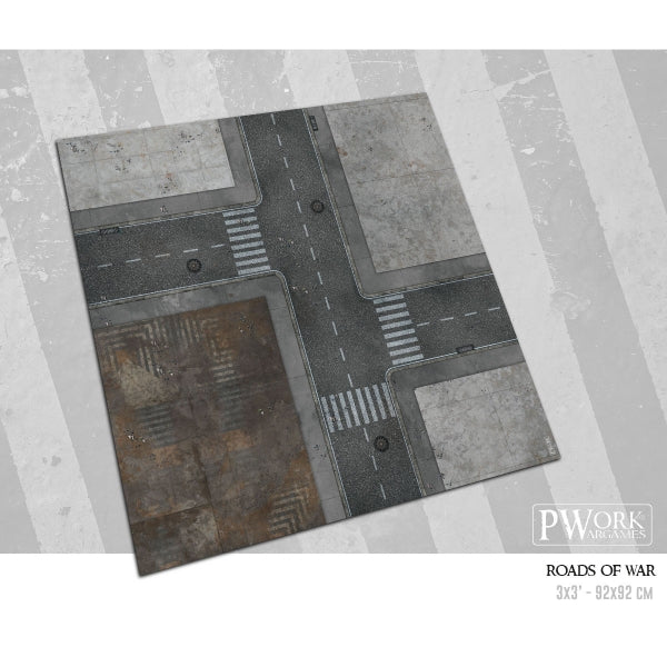 PWork - Roads of War - Wargames Terrain Mat - 4X6'