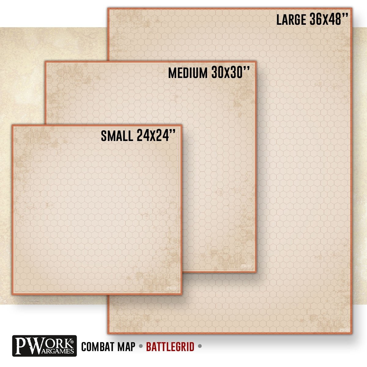 PWork - RPG Battlegrid - 36x48" Hexagonal Grid