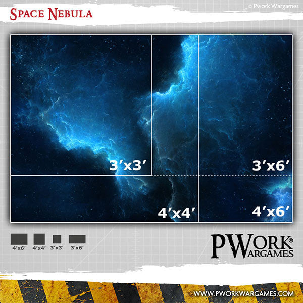 PWork - Space Nebula - Wargames Terrain Mat - 44X30"