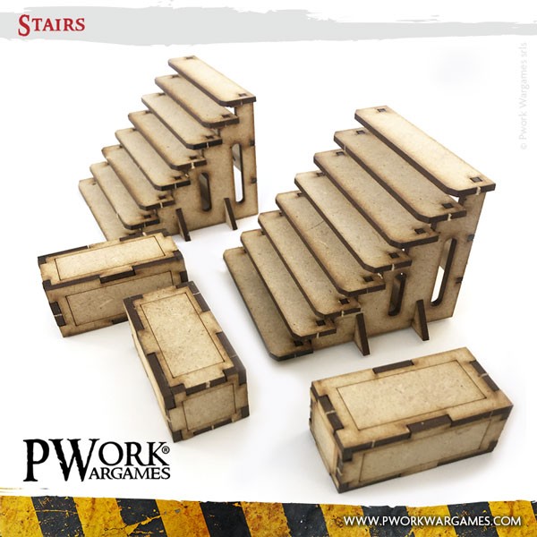 PWork - Stairs - MDF Terrain Scenery – Monkey Factory