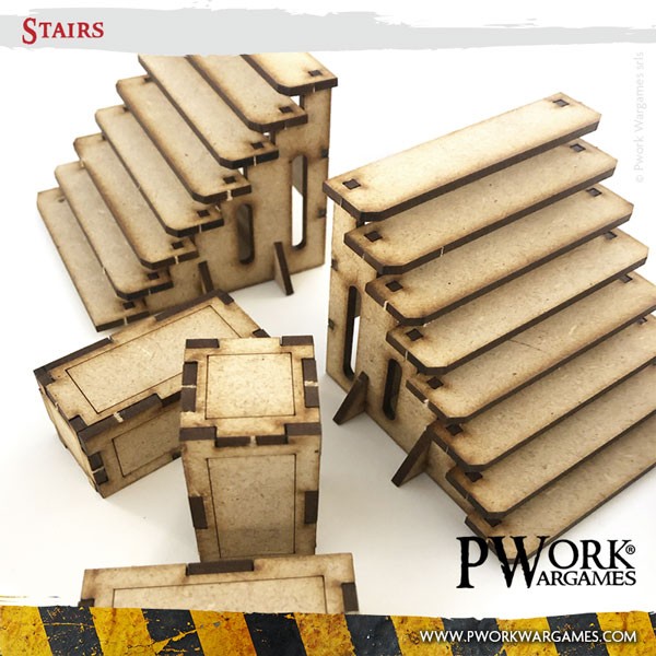 PWork - Stairs - MDF Terrain Scenery
