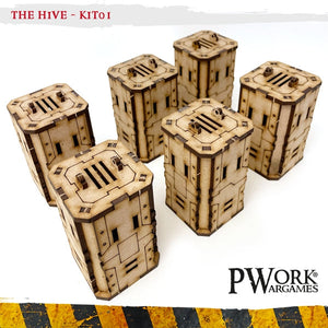 PWork - The Hive 01 - Columns - MDF Terrain Scenery