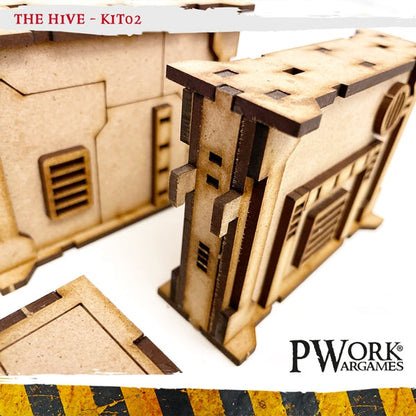 PWork - The Hive 02 - Large Walls - MDF Terrain Scenery