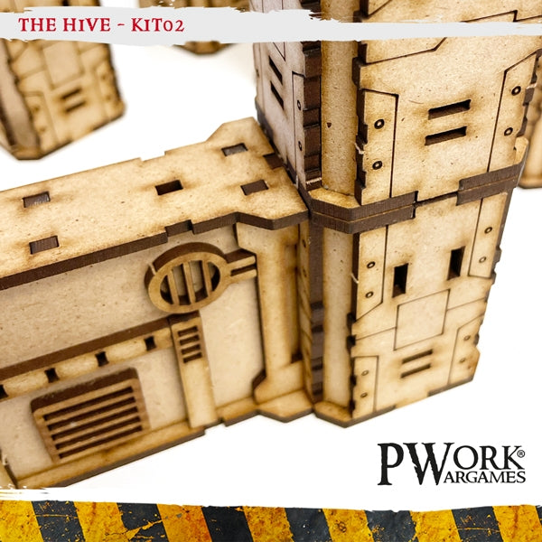 PWork - The Hive 02 - Large Walls - MDF Terrain Scenery