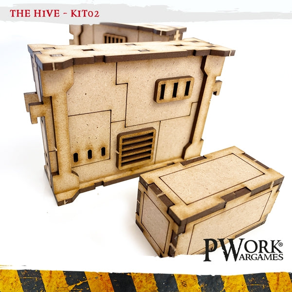 PWork - The Hive 02 - Large Walls - MDF Terrain Scenery