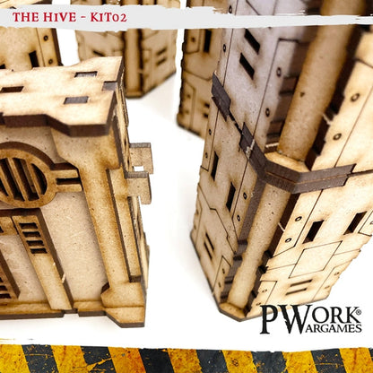 PWork - The Hive 02 - Large Walls - MDF Terrain Scenery