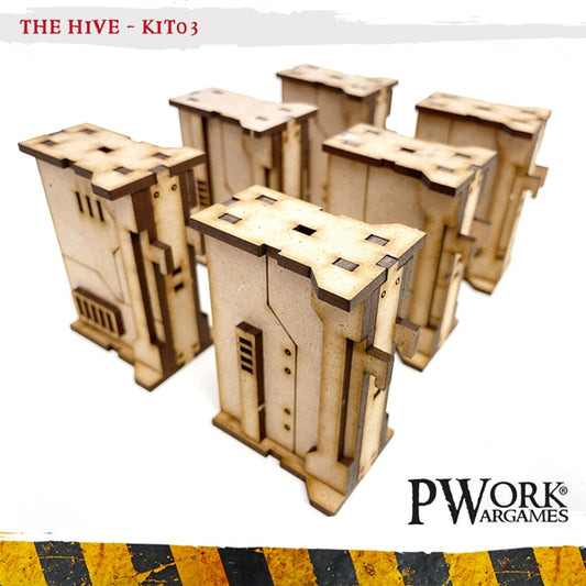 PWork - The Hive 03 - Small Walls - MDF Terrain Scenery