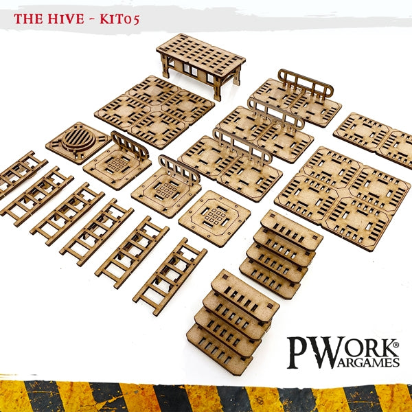 PWork - The Hive 05 - Stairs and Platforms - MDF Terrain Scenery