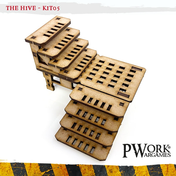 PWork - The Hive 05 - Stairs and Platforms - MDF Terrain Scenery