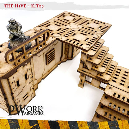 PWork - The Hive 05 - Stairs and Platforms - MDF Terrain Scenery