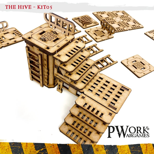 PWork - The Hive 05 - Stairs and Platforms - MDF Terrain Scenery