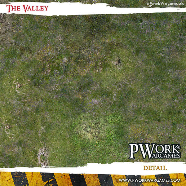 PWork - The Valley - Wargames Terrain Mat - 4X4'