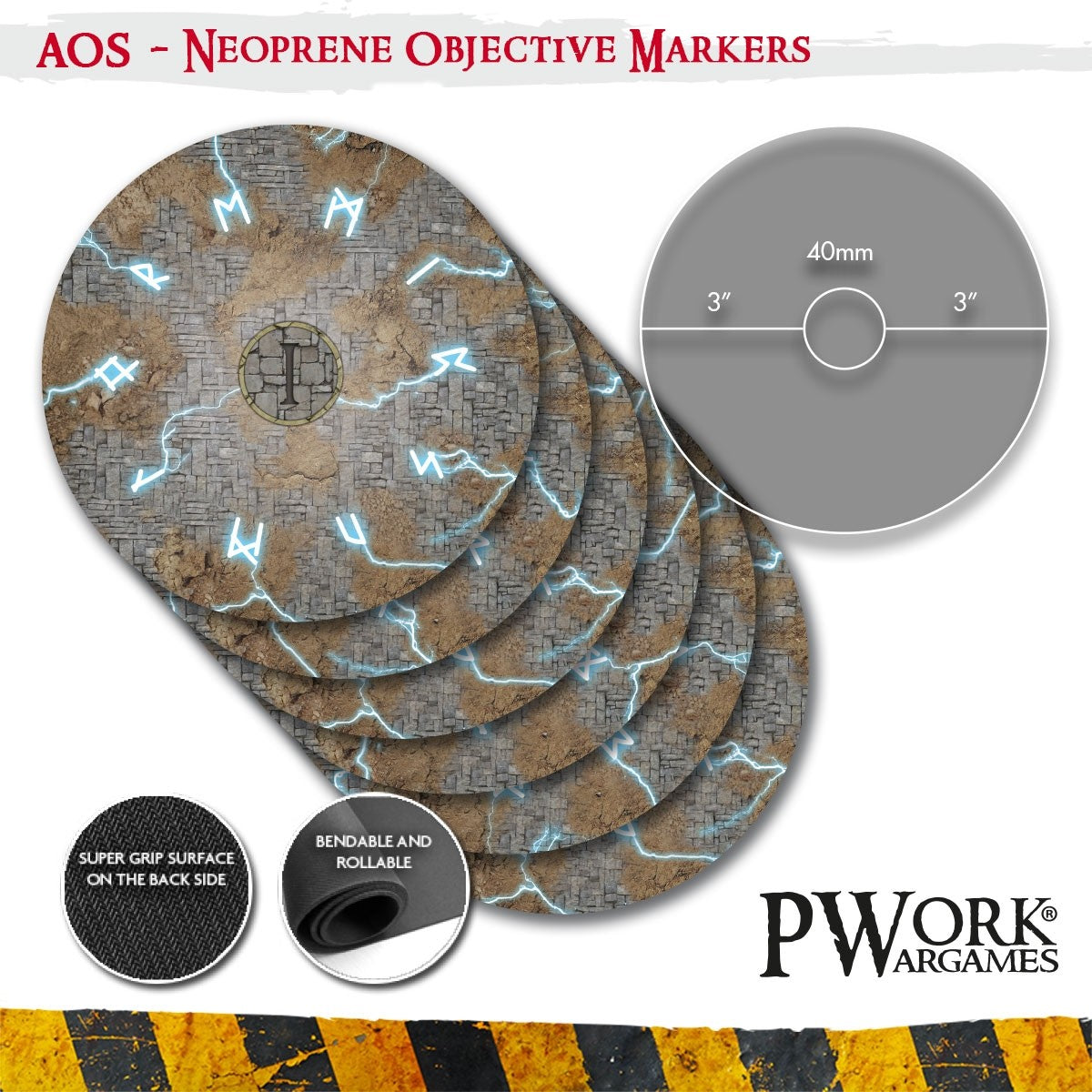 PWork - Thunder Strike - AOS Neoprene Objective Markers