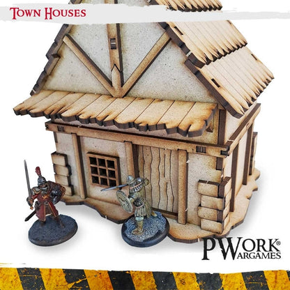 PWork - Town Houses - MDF Terrain Scenery