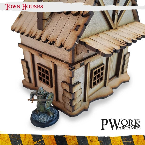 PWork - Town Houses - MDF Terrain Scenery