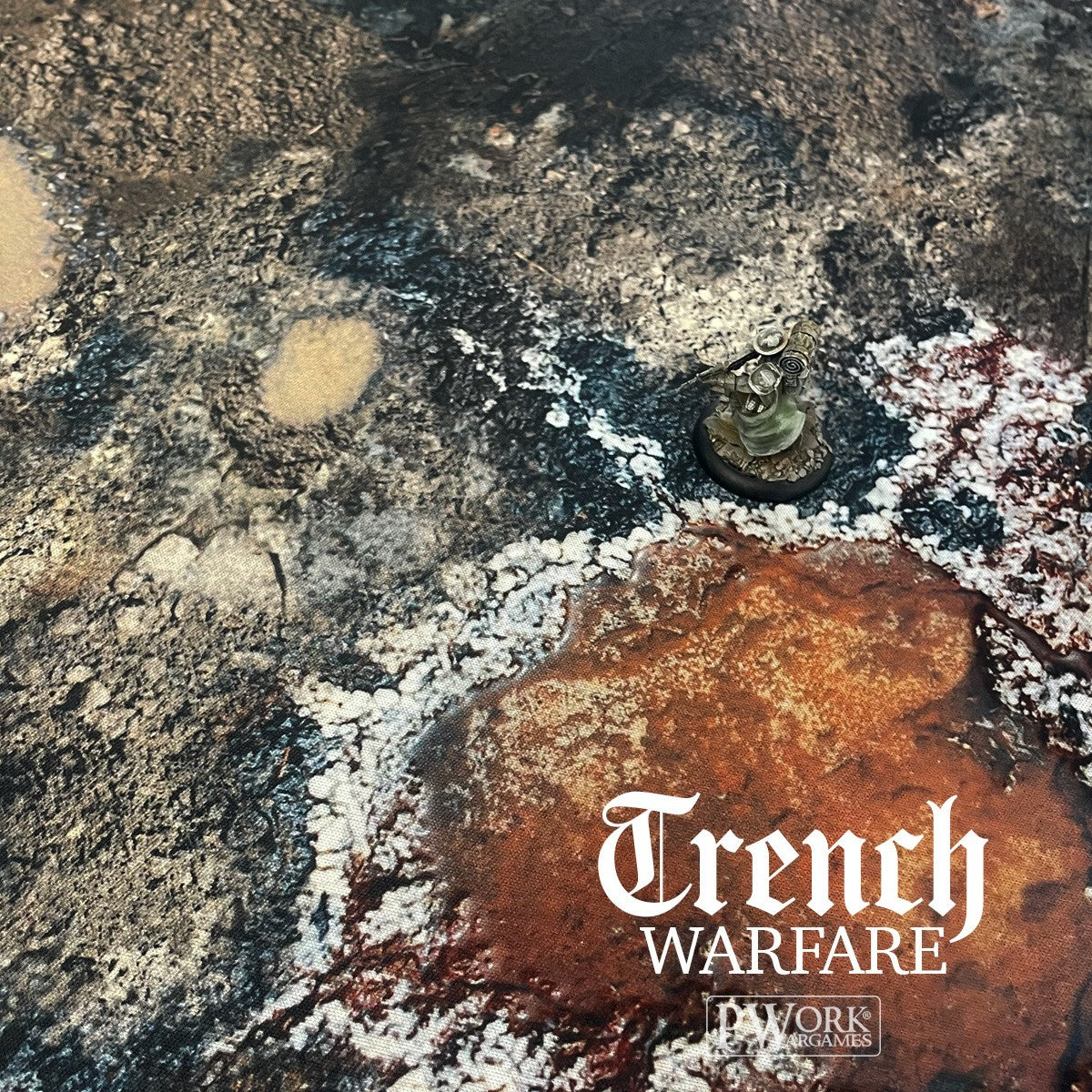PWork - Trench Warfare - Wargames Terrain Mat - 4X4'