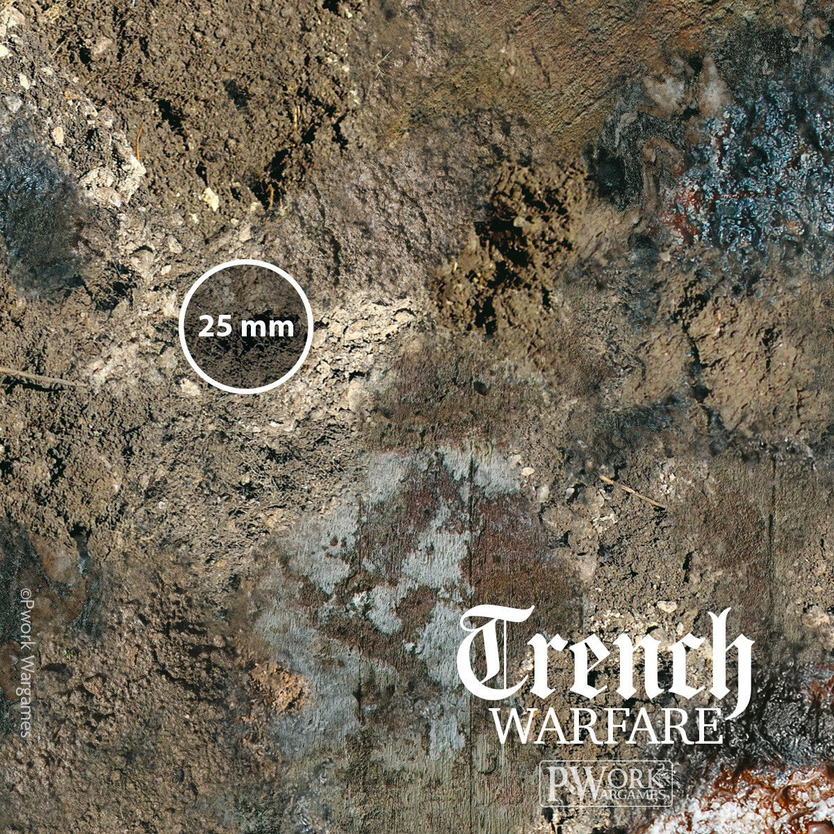 PWork - Trench Warfare - Wargames Terrain Mat - 4X4'