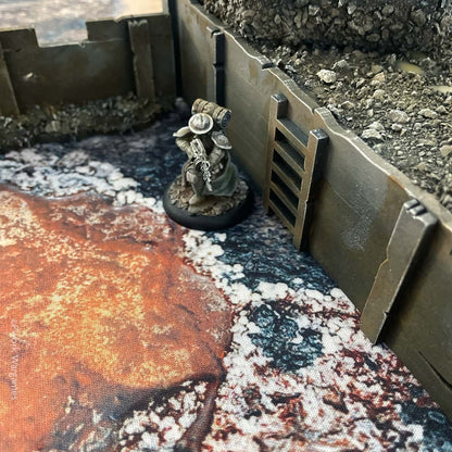 PWork - Trench Warfare - Wargames Terrain Mat - 4X4'