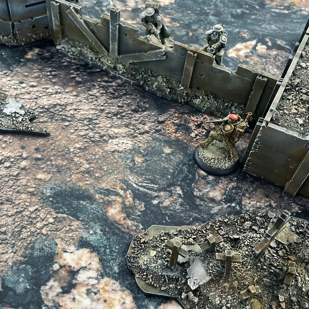 PWork - Trench Warfare - Wargames Terrain Mat - 4X4'