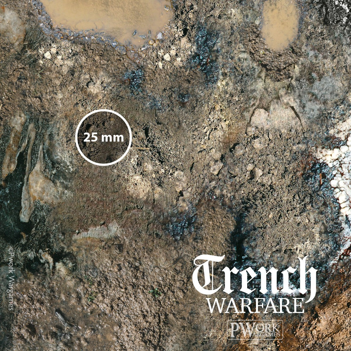 PWork - Trench Warfare - Wargames Terrain Mat - 4X4'