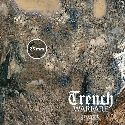 PWork - Trench Warfare - Wargames Terrain Mat - 4X4'