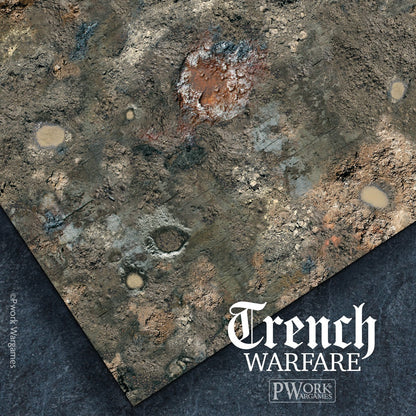 PWork - Trench Warfare - Wargames Terrain Mat - 4X4'