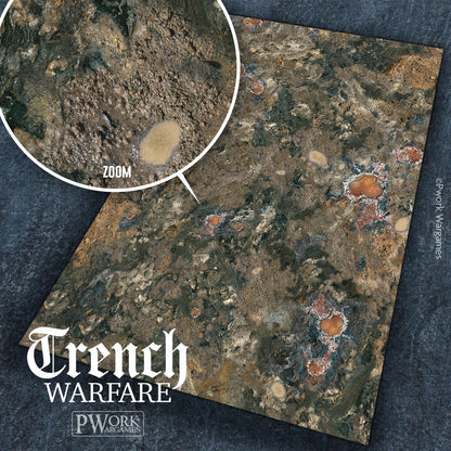 PWork - Trench Warfare - Wargames Terrain Mat - 4X6'