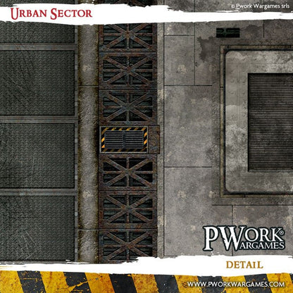 PWork - Urban Sector - Wargames Terrain Mat - 3X4'