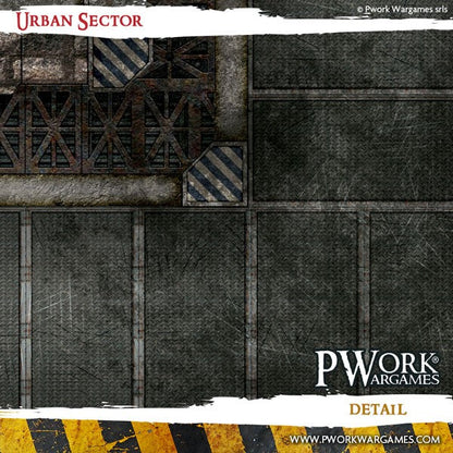 PWork - Urban Sector - Wargames Terrain Mat - 3X4'