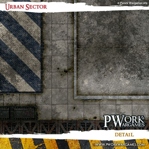 PWork - Urban Sector - Wargames Terrain Mat - 3X4'