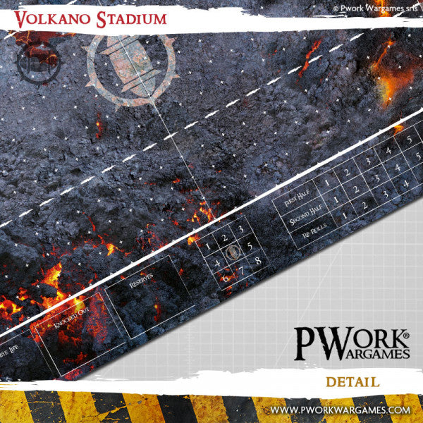 PWork - Blood Bowl - Volkano Stadium - Fantasy Football Mat