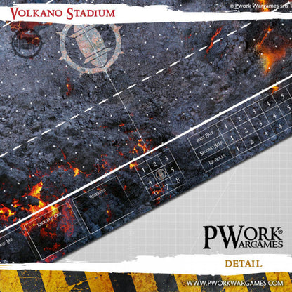PWork - Blood Bowl - Volkano Stadium - Fantasy Football Mat