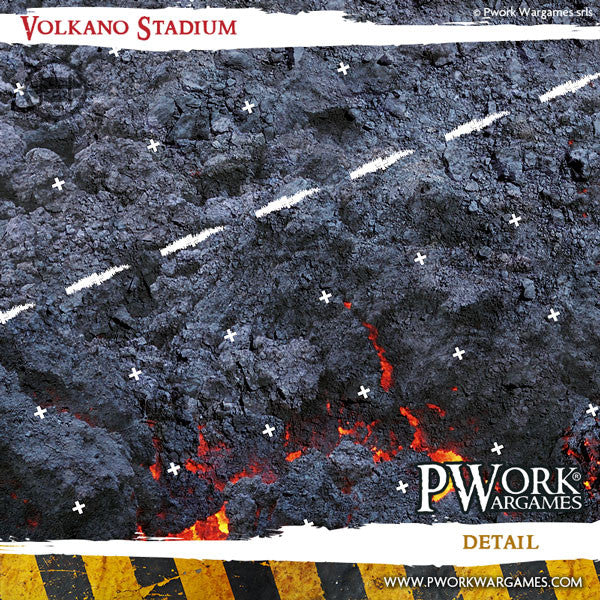PWork - Blood Bowl - Volkano Stadium - Fantasy Football Mat