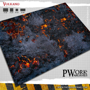 PWork - Volkano - Wargames Terrain Mat - 4X4'