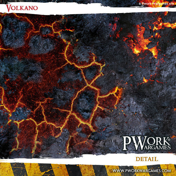 PWork - Volkano - Wargames Terrain Mat - 4X6'