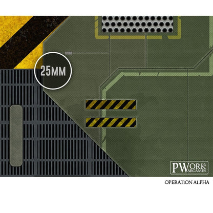 PWork - Operation Alpha - Wargames Terrain Mat - 3X6'