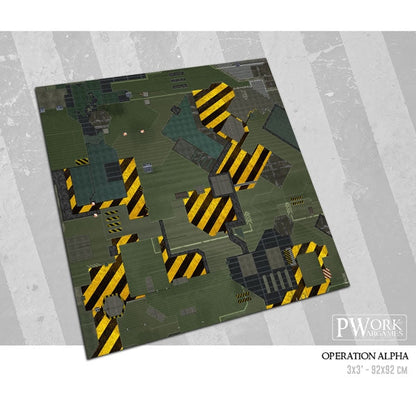 PWork - Operation Alpha - Wargames Terrain Mat - 3X6'