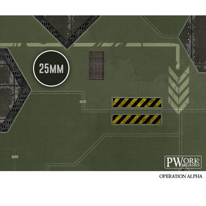 PWork - Operation Alpha - Wargames Terrain Mat - 44X90"