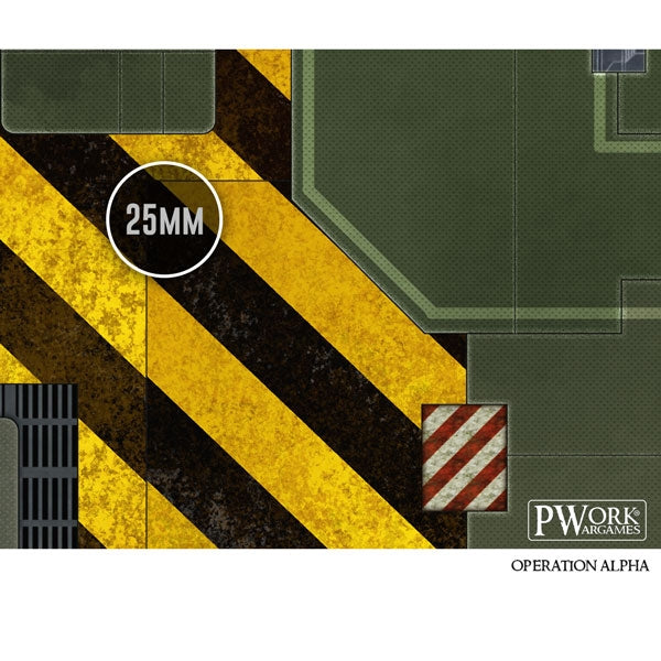 PWork - Operation Alpha - Wargames Terrain Mat - 3X6'