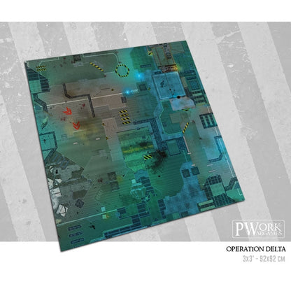 PWork - Operation Delta - Wargames Terrain Mat - 22X30"